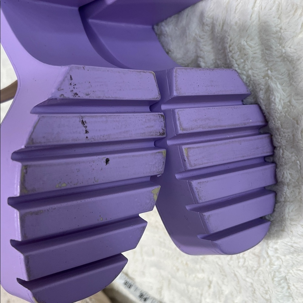 ANDREA Chunky Platform Sandals – Lavender + Clear Straps – Size 9 – EUC - Picture 11 of 11